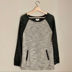 Lou & Grey Gray Pullover Sweatshirt Sweater